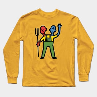 2-Headed Farmer Color! Long Sleeve T-Shirt